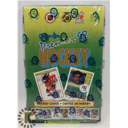 SEALED BOX OF 1992 OPEECHEE PREMIER HOCKEY CARDS.