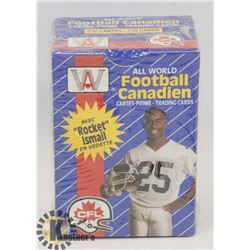 SEALED BOX OF CFL ALL WORLD FOOTBALL CANADIAN