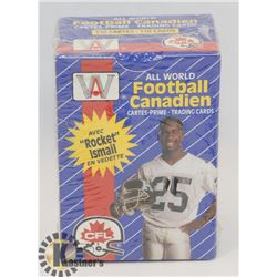 SEALED BOX OF CFL ALL WORLD FOOTBALL CANADIAN