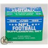 Image 1 : 1989 SCORE NFL FOOTBALL SUPPLEMENTAL SET.