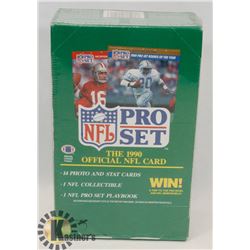 SEALED BOX OF NFL PRO SET 1990 FOOTBALL CARDS
