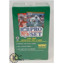 SEALED BOX OF NFL PRO SET 1990 FOOTBALL CARDS