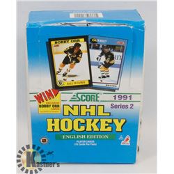 BOX OF SCORE 1991 SERIES 2 NHL SEALED HOCKEY CARD