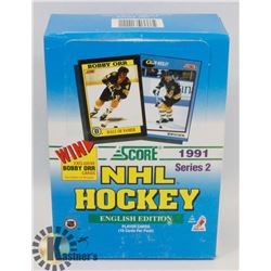 BOX OF SCORE 1991 SERIES 2 NHL SEALED HOCKEY CARD
