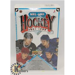 BOX OF 1991-92 UPPER DECK SEALED NHL FIND THE HULL