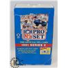 Image 1 : BOX OF NFL PROSET SEALED 1991 SERIES I CARD PACKS.