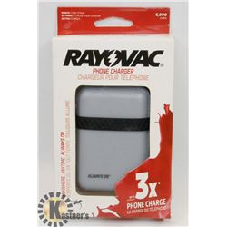 NEW RAYOVAC 6000 MAH POWER BANK / PHONE