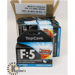 MEN'S 5 BLADE RAZOR CARTRIDGES WITH LUBE STRIP
