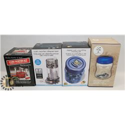 SET OF 4 NEW COIN SAVING JARS