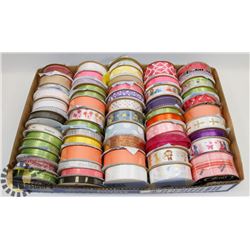 57 NEW ROLLS OF ASSORTED RIBBON