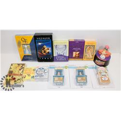 FLAT OF TAROT CARDS 5 DECKS (SOME