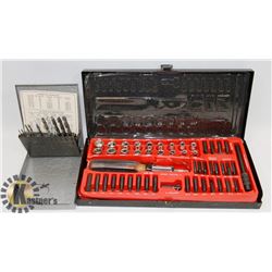 NEW TOOL SET W/ CASE AND DRILL BITS