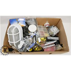 ESTATE LOT OF SAUDER, ELECTRICAL, FASTENERS, NEW