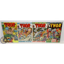 LOT OF 4 MARVEL COMICS 1966-1973 " THE MIGHTY THOR