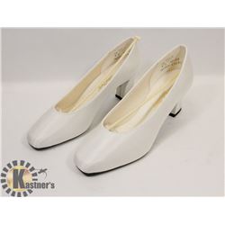 SATIN PARTY TWIGGY WHITE SZ 9