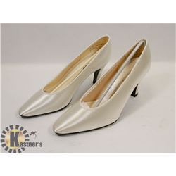 SATIN PARTY SHIRLEY WHITE SZ 8