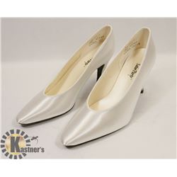 SATIN PARTY SHIRLEY WHITE SZ 8.5