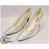 SATIN PARTY SHIRLEY WHITE SZ 8.5