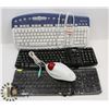 Image 1 : LOT OF THREE KEYBOARDS AND ONE ERGONOMIC MOUSE