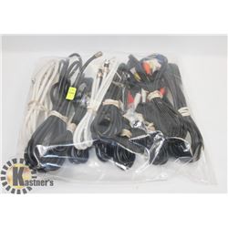 BAG OF ASSORTED CABLES