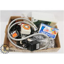 BAG OF ELECTRONICS INCLUDING ELECTRICAL TIMER,