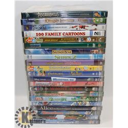 BUNDLE OF CHILDRENS DVDS INCLUDING MONSTERS INC,