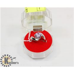 #4-CUBIC ZIRCONIA RING .925 STERLING SILVER