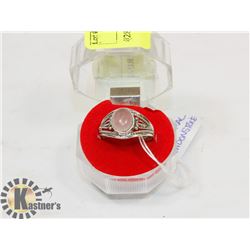 #28-PINK ROSE QUARTZ RING