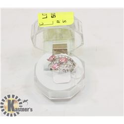 #9-CUBIC ZIRCONIA RING .925 STERLING SILVER