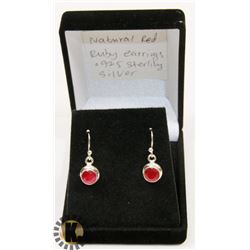 #10-RED RUBY EARRING DANGLING