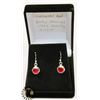 Image 1 : #10-RED RUBY EARRING DANGLING