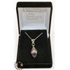 Image 1 : #48-NATURAL AMETHYST PENDANT NECKLACE