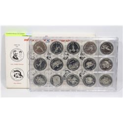 SET OF 15 OFFICIAL COMMONWEALTH GAMES MEDALLIONS.