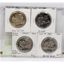 4 CATS COINS FOR THE ISLE OF MAN