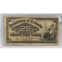 1900 CANADIAN SHINPLASTER.