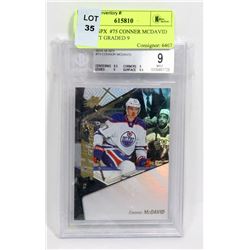 2015-16 SPX  #75 CONNER MCDAVID BECKETT GRADED 9