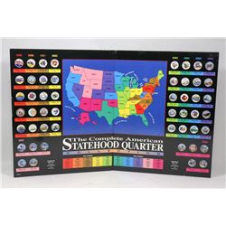 COMPLETE USA STATEHOOD QUARTER COLORED QUARTER