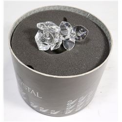 SWAROVSKI CLEAR 3" ROSE FIGURINE