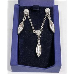 SWAROVSKI MARQUIS CUT NECKLACE & EARRING SET