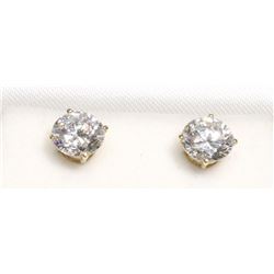 PAIR OF 3/4 CARAT CUBIC ZIRCONIA EARRINGS