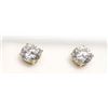 Image 1 : PAIR OF 3/4 CARAT CUBIC ZIRCONIA EARRINGS