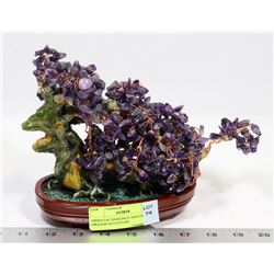 ORIENTAL DESIGNED AMETHYST DRAGON SCULPTURE