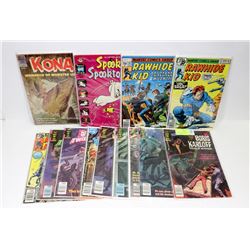 LOT OF 14 VINTAGE 12, 25, 35 & 40 CENT COMICS, BOR