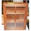 Image 1 : DARK WOOD 3 SHELF WALL CURIO CABINET - 15"H X