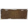 Image 2 : ANTIQUE 1919 ALBERTA LICENSE PLATE.