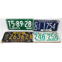 LOT OF 4 COLLECTOR LICENSE PLATES - 1978