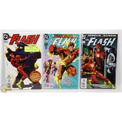 LOT OF 3 FLASH COMIC BOOKS.