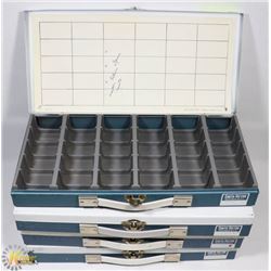 LOT OF 4 METAL COIN COLLECTOR CASES