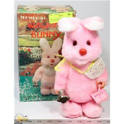 VINTAGE BATTERY OPERATED WALKING BUNNY,