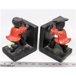 MID CENTURY FIGURAL BOOK ENDS.